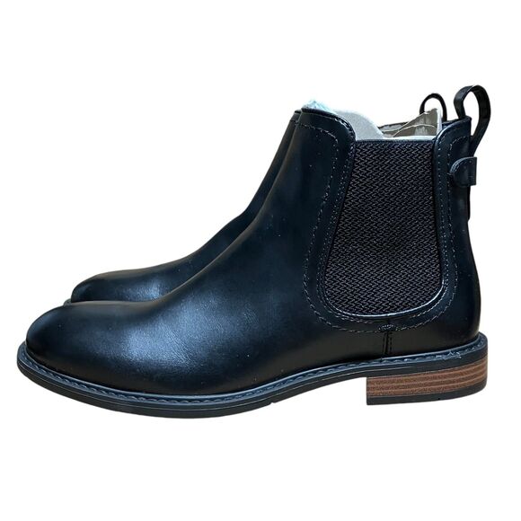 Tommy Hilfiger Chelsea Boots Mens 7 Black Leather‎ Slip On Dress Elastic Gore main image 9